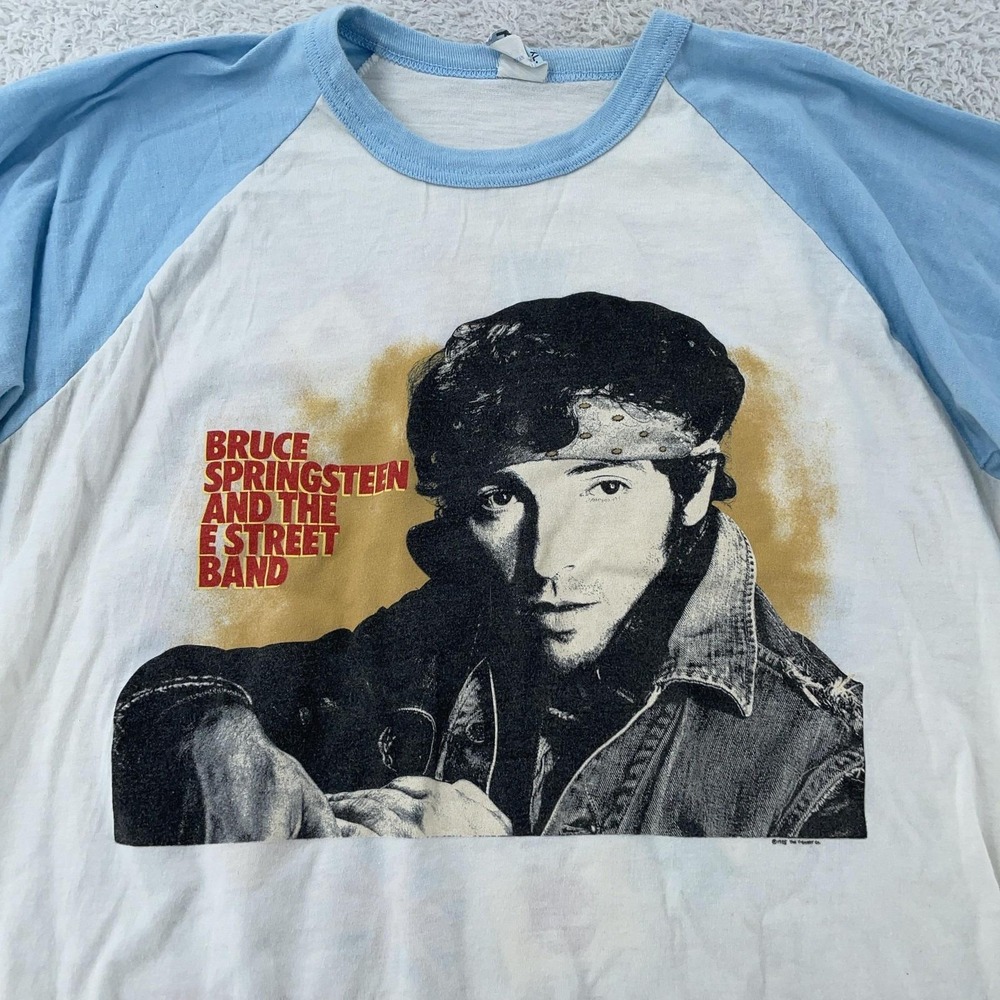 Vintage Bruce Springsteen Concert Raglan Jersey T-Shirt Medium World Tour 80s